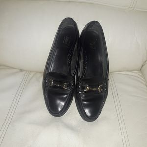 Bass black leather shoes